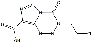 3-(2-Chloroethyl)-3,4-dihydro-4-oxoimidazo[5,1-d]-1,2,3,5-tetrazine-8-carboxylic acid Struktur