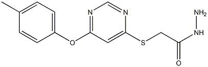 2-[6-(4-Methylphenoxy)pyrimidin-4-ylthio]acetohydrazide Struktur