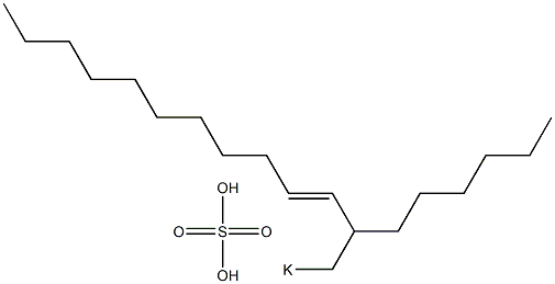 Sulfuric acid 2-hexyl-3-tridecenyl=potassium ester salt Struktur