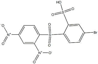 5-Bromo-2-[(2,4-dinitrophenyl)sulfonyl]benzenesulfonic acid Struktur