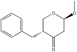 (2R,5R)-2-Methoxy-5-benzyl-2,3,5,6-tetrahydro-4H-pyran-4-one Structure