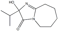 2-Hydroxy-2-(1-methylethyl)-6,7,8,9-tetrahydro-5H-imidazo[1,2-a]azepin-3(2H)-one Struktur