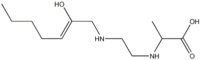 2-[N-[2-[N-(2-Hydroxy-2-heptenyl)amino]ethyl]amino]propionic acid Struktur