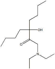 3-Butyl-1-(diethylamino)-3-hydroxy-2-heptanone Struktur