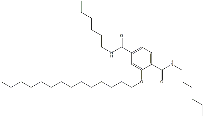 2-(Tetradecyloxy)-N,N'-dihexylterephthalamide Struktur