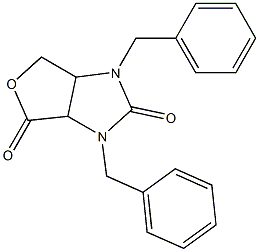 1,3-Dibenzyl-1,3,6,6a-tetrahydro-2H-furo[3,4-d]imidazole-2,4(3aH)-dione Struktur