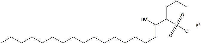 5-Hydroxyhenicosane-4-sulfonic acid potassium salt Struktur