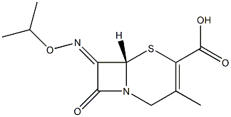 7-[(E)-(Isopropyloxy)imino]-3-methylcepham-3-ene-4-carboxylic acid Struktur