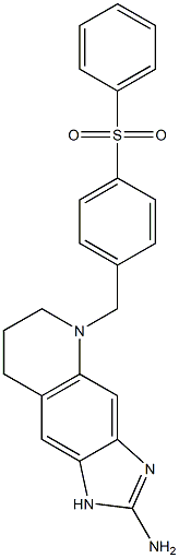 5,6,7,8-Tetrahydro-2-amino-5-[4-(phenylsulfonyl)benzyl]-1H-imidazo[4,5-g]quinoline Struktur