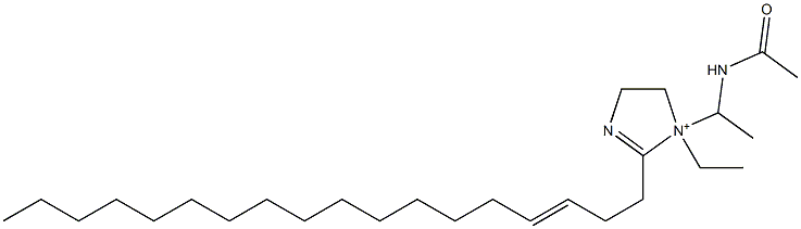 1-[1-(Acetylamino)ethyl]-1-ethyl-2-(3-octadecenyl)-2-imidazoline-1-ium Struktur