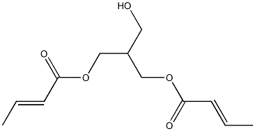 Biscrotonic acid 2-(hydroxymethyl)propane-1,3-diyl ester Struktur