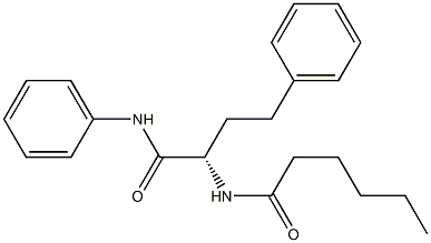 [S,(-)]-2-(Hexanoylamino)-4,N-diphenylbutyramide Struktur