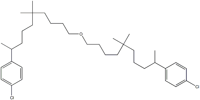 5-(4-Chlorophenyl)-1,1-dimethylhexylbutyl ether Struktur