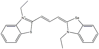 3-Ethyl-2-[3-[3-ethylbenzoselenazol-2(3H)-ylidene]-1-propenyl]benzothiazol-3-ium Struktur