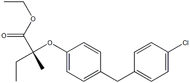 (R)-2-[4-[(4-Chlorophenyl)methyl]phenoxy]-2-methylbutanoic acid ethyl ester Struktur