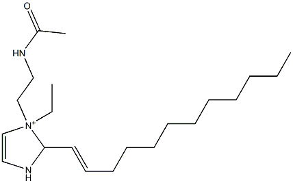 1-[2-(Acetylamino)ethyl]-2-(1-dodecenyl)-1-ethyl-4-imidazoline-1-ium Struktur