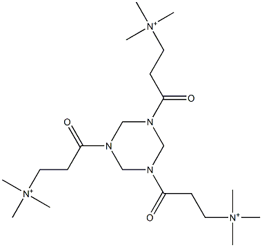 3,3',3''-[(Hexahydro-1,3,5-triazine)-1,3,5-triyl]tris(3-oxo-N,N,N-trimethyl-1-propanaminium) Struktur