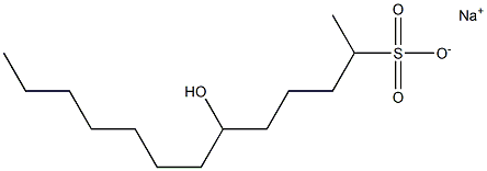 6-Hydroxytridecane-2-sulfonic acid sodium salt Struktur