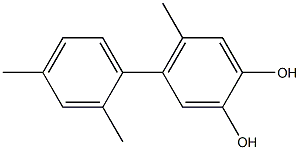 5-Methyl-4-(2,4-dimethylphenyl)benzene-1,2-diol Struktur