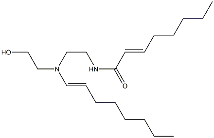 N-[2-[N-(2-Hydroxyethyl)-N-(1-octenyl)amino]ethyl]-2-octenamide Struktur