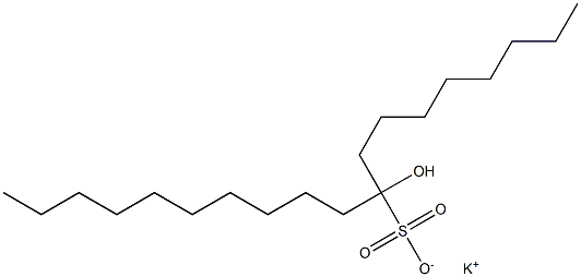 9-Hydroxynonadecane-9-sulfonic acid potassium salt Struktur