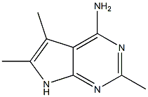 4-Amino-2,5,6-trimethyl-7H-pyrrolo[2,3-d]pyrimidine Struktur