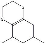 2,3,5,6,7,8-Hexahydro-5,7-dimethyl-1,4-benzodithiin Struktur