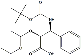 [2R,3S,(+)]-3-[(tert-Butyloxy)carbonylamino]-2-(1-ethoxyethoxy)-3-phenylpropanoic acid Struktur