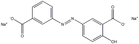 4-Hydroxyazobenzene-3,3'-dicarboxylic acid disodium salt Struktur