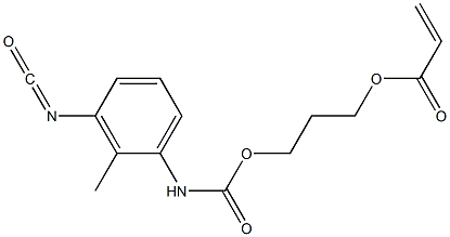 Acrylic acid 3-[(3-isocyanato-2-methylphenyl)carbamoyloxy]propyl ester Struktur