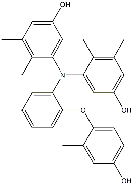 N,N-Bis(5-hydroxy-2,3-dimethylphenyl)-2-(4-hydroxy-2-methylphenoxy)benzenamine Struktur