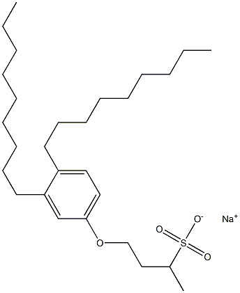 4-(3,4-Dinonylphenoxy)butane-2-sulfonic acid sodium salt Struktur