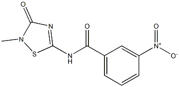 N-[(2,3-Dihydro-2-methyl-3-oxo-1,2,4-thiadiazol)-5-yl]-3-nitrobenzamide Struktur