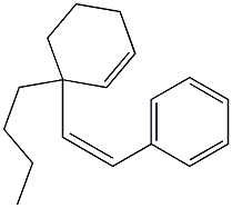 3-Butyl-3-[(Z)-2-phenylethenyl]-1-cyclohexene Struktur