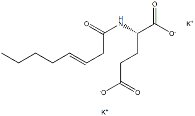 N-(3-Octenoyl)glutamic acid dipotassium salt Struktur