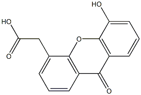 5-Hydroxy-9-oxo-9H-xanthene-4-acetic acid Struktur