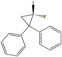 [1R,(-)]-1-Fluoro-1-iodo-2,2-diphenylcyclopropane Struktur