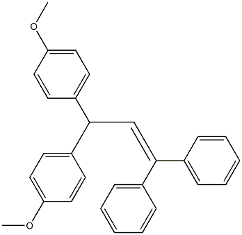 1,1-Bis(4-methoxyphenyl)-3,3-diphenyl-2-propene Struktur