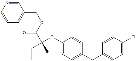 (R)-2-[4-[(4-Chlorophenyl)methyl]phenoxy]-2-methylbutanoic acid 3-pyridinylmethyl ester Struktur