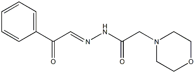 4-Morpholineacetic acid N'-phenacylidene hydrazide Struktur