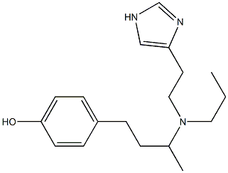 4-[2-[N-[3-(4-Hydroxyphenyl)-1-methylpropyl]propylamino]ethyl]-1H-imidazole Struktur