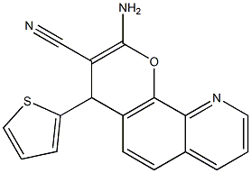 2-Amino-4-(2-thienyl)-4H-pyrano[3,2-h]quinoline-3-carbonitrile Struktur