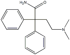 4-Dimethylamino-2,2-diphenylbutyramide Struktur