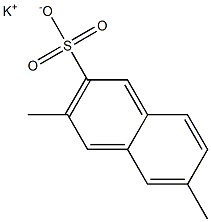 3,6-Dimethyl-2-naphthalenesulfonic acid potassium salt Struktur