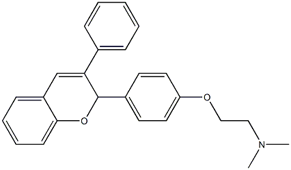 2-[4-[[2-(Dimethylamino)ethyl]oxy]phenyl]-3-phenyl-2H-1-benzopyran Struktur