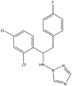 N-[2-(4-Fluorophenyl)-1-(2,4-dichlorophenyl)ethyl]-1H-1,2,4-triazol-1-amine Struktur