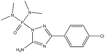 [5-Amino-3-(4-chlorophenyl)-1H-1,2,4-triazol-1-yl]bis(dimethylamino)phosphine oxide Struktur