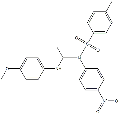 N-[1-[(4-Methoxyphenyl)amino]ethyl]-N-(4-nitrophenyl)-4-methylbenzenesulfonamide Struktur