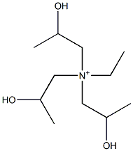 N-Ethyl-2-hydroxy-N,N-bis(2-hydroxypropyl)-1-propanaminium Struktur