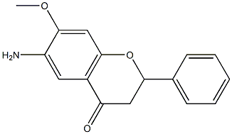 6-Amino-7-methoxy-2-phenylchroman-4-one Struktur